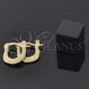 Oro Laminado Children Hoop, Gold Filled Style Bow Design, Diamond Cutting Finish, Golden Finish, 5.159.084