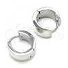 Stainless Steel Huggie Hoop, Polished, Steel Finish, 02.384.0018.12