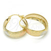 Oro Laminado Medium Hoop, Gold Filled Style Polished, Tricolor, 02.106.0004.1.30