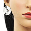 Rhodium Plated Stud Earring, Chunky Design, Polished, Rhodium Finish, 02.385.0053.1