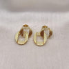 Oro Laminado Dangle Earring, Gold Filled Style Matte Finish, Golden Finish, 02.163.0216