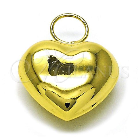 Oro Laminado Fancy Pendant, Gold Filled Style Chunky and Hollow Design, Polished, Golden Finish, 05.368.0005
