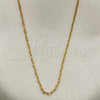 Oro Laminado Basic Necklace, Gold Filled Style Paperclip Design, Polished, Golden Finish, 04.32.0022.16