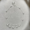 Sterling Silver Charm Bracelet, Star Design, Polished, Silver Finish, 03.409.0012.07