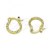 Oro Laminado Small Hoop, Gold Filled Style Diamond Cutting Finish, Golden Finish, 02.96.0084.12