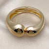 Oro Laminado Individual Bangle, Gold Filled Style Teardrop Design, Polished, Golden Finish, 07.215.0005.05