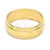 Oro Laminado Wedding Ring, Gold Filled Style Diamond Cutting Finish, Golden Finish, 5.164.032.06 (Size 6)