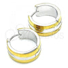 Stainless Steel Huggie Hoop, Polished, Two Tone, 02.230.0057.20