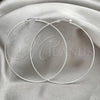 Sterling Silver Large Hoop, Hollow Design, Polished, Silver Finish, 02.389.0187.70