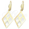 Oro Laminado Dangle Earring, Gold Filled Style Filigree Design, Golden Finish, 5.088.012