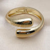 Oro Laminado Individual Bangle, Gold Filled Style Teardrop Design, Polished, Golden Finish, 07.215.0001.04