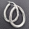 Sterling Silver Medium Hoop, Diamond Cutting Finish, Silver Finish, 02.389.0100.40