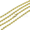 Oro Laminado Fancy Necklace, Gold Filled Style Puff Mariner Design, Polished, Golden Finish, 04.326.0006.22
