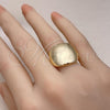 Oro Laminado Elegant Ring, Gold Filled Style Chunky Design, Polished, Golden Finish, 01.213.0051