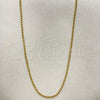 Oro Laminado Basic Necklace, Gold Filled Style Ball Design, Polished, Golden Finish, 04.118.0041.18