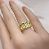 Oro Laminado Elegant Ring, Gold Filled Style Polished, Golden Finish, 01.341.0120