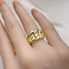 Oro Laminado Elegant Ring, Gold Filled Style Polished, Golden Finish, 01.341.0120