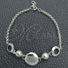 Sterling Silver Fancy Bracelet, Expandable Bead Design, Polished, Silver Finish, 03.399.0003.07