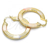Oro Laminado Medium Hoop, Gold Filled Style Polished, Tricolor, 02.170.0226.40