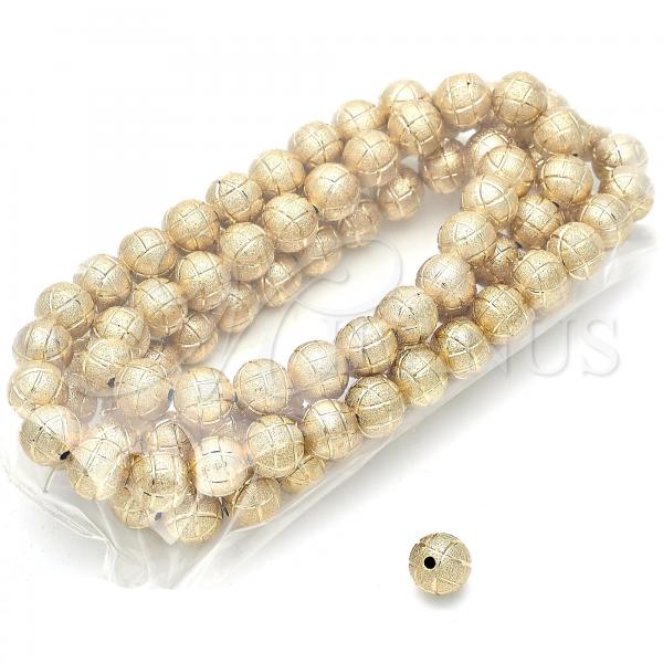 Oro Laminado Bead, Gold Filled Style Ball Design, Matte Finish, Golden Finish, 5.234.030.10.100