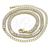 Oro Laminado Fancy Necklace, Gold Filled Style with White Cubic Zirconia, Polished, Golden Finish, 04.130.0001.12