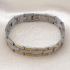 Stainless Steel Solid Bracelet, Polished, Two Tone, 03.114.0225.4.08