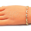 Oro Laminado Fancy Bracelet, Gold Filled Style Dolphin Design, Polished, Golden Finish, 03.326.0018.06