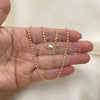 Oro Laminado Basic Necklace, Gold Filled Style Ball Design, Polished, Golden Finish, 04.65.0152.30
