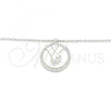 Sterling Silver Pendant Necklace, with White Cubic Zirconia, Polished, Rhodium Finish, 04.336.0186.16