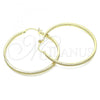 Oro Laminado Large Hoop, Gold Filled Style with White Micro Pave, Polished, Golden Finish, 02.185.0005.50