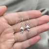 Sterling Silver Dangle Earring, Dolphin Design, Polished, Silver Finish, 02.397.0012