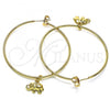 Oro Laminado Medium Hoop, Gold Filled Style Elephant Design, Polished, Golden Finish, 02.63.2739.50