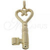 Oro Laminado Fancy Pendant, Gold Filled Style key Design, Golden Finish, 5.179.022