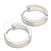 Stainless Steel Huggie Hoop, Polished, Steel Finish, 02.230.0052.20
