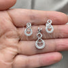 Sterling Silver Earring and Pendant Adult Set, Infinite Design, Polished, Silver Finish, 10.398.0017