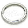 Rhodium Plated Individual Bangle, with White Crystal, Polished, Rhodium Finish, 07.252.0063.1.04 (08 MM Thickness, Size 4 - 2.25 Diameter)