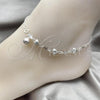 Sterling Silver Charm Anklet , Heart Design, Polished, Silver Finish, 03.409.0029.10