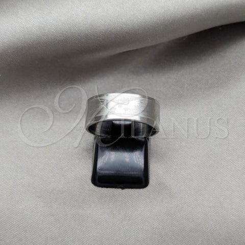 Stainless Steel Mens Ring, Star Design, Polished, Steel Finish, 01.63.0691.08