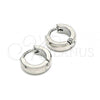 Stainless Steel Huggie Hoop, Polished, Steel Finish, 02.255.0006.10
