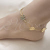 Oro Laminado Fancy Anklet, Gold Filled Style Heart Design, Diamond Cutting Finish, Golden Finish, 5.032.006.1.10