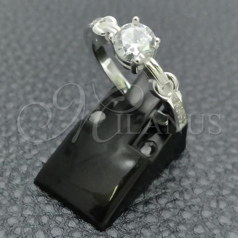 Sterling Silver Wedding Ring, with White Cubic Zirconia, Polished, Silver Finish, 01.398.0020.06
