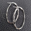 Sterling Silver Medium Hoop, Diamond Cutting Finish, Silver Finish, 02.389.0112.30