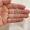 Oro Laminado Fancy Pendant, Gold Filled Style Initials Design, Polished, Golden Finish, 05.02.0069.9