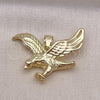 Oro Laminado Religious Pendant, Gold Filled Style Eagle Design, Polished, Golden Finish, 05.213.0144