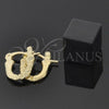 Oro Laminado Children Hoop, Gold Filled Style Diamond Cutting Finish, Golden Finish, 5.159.082