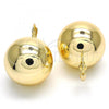 Oro Laminado Leverback Earring, Gold Filled Style Polished, Golden Finish, 02.122.0108