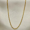 Oro Laminado Basic Necklace, Gold Filled Style Paperclip Design, Polished, Golden Finish, 04.32.0023.20