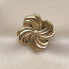 Oro Laminado Elegant Ring, Gold Filled Style Flower Design, Polished, Golden Finish, 01.282.0004
