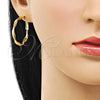Oro Laminado Medium Hoop, Gold Filled Style Polished, Golden Finish, 02.93.0002.30