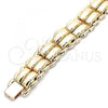Oro Laminado Fancy Bracelet, Gold Filled Style Polished, Golden Finish, 03.331.0105.09